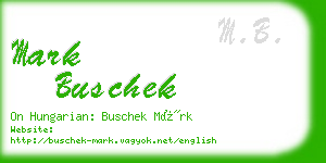mark buschek business card